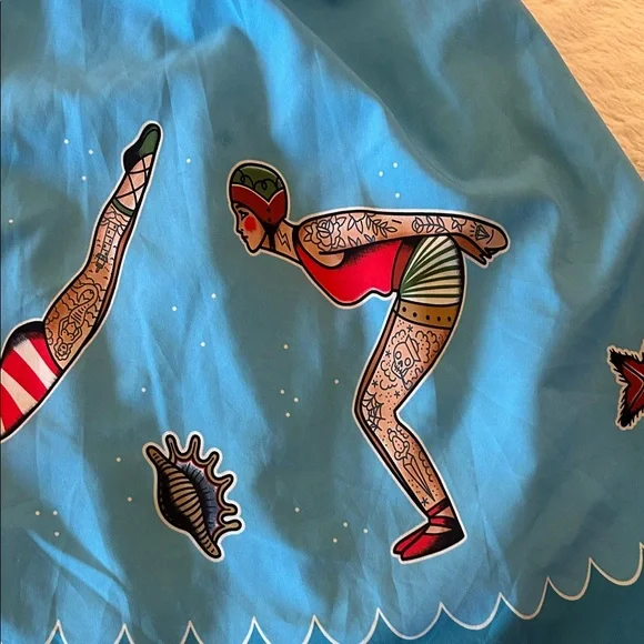 Sourpuss Red and Blue Striped Dress - Picture 5 of 9